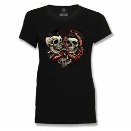 tričko dámské BLACK HEART - TRUE LOVE - BLACK - 9097