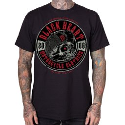 pánské tričko motorkářské BLACK HEART - LOCKER RED - Red - 20363