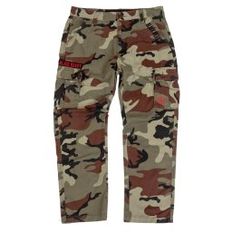 pánské kalhoty BLACK HEART - REGENT CARGO CAMO - Green Camo - 21119