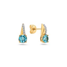 Topásové náušnice 1,11 ct s brilianty Eloise KU3080