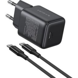 UGREEN Mini 30W PD GaN Tech Charger +1M USB-C Cable Black