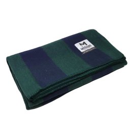 McGuire Gear deka vlněná obšitá 160 x 230 cm kostkovaná ZELENOMODRÁ