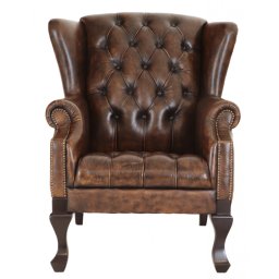 indickynabytek.cz - Křeslo Chesterfield Chester z pravé hovězí kůže Whisky