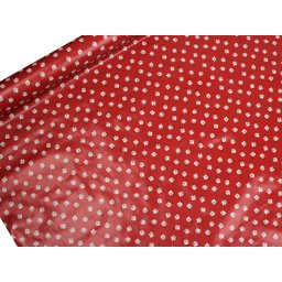 Ubrusovina PVC s textilním podkladem, barva 55 červená květy