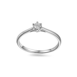 Zásnubní diamantový prsten z bílého zlata Ayah IZBR1417A