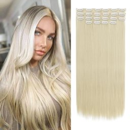 Girlshow Clip in vlasy - sada DE-LUXE, 57 cm, odstín - 613 (beach blond)