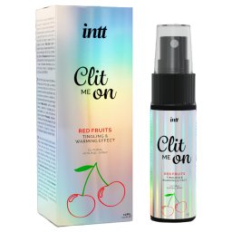 intt Clit Me On - tekut vibran sprej na klitoris - erven ovoce (12 ml)