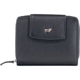 Braun Büffel Golf Rfid zip wallet with 12 card slots, black