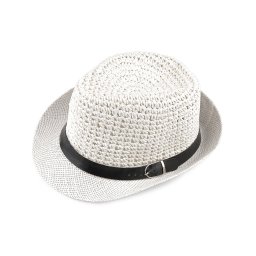 Letní klobouk / slamák unisex, barva 1 bílá přírodní