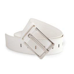 Dámský / dívčí pásek, barva 3 (4,8 cm) bílá