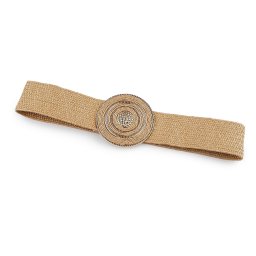 Dámský pásek pružný šíře 5 cm, barva 1 béžová velbloudí