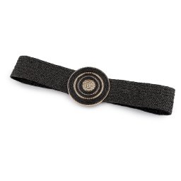 Dámský pásek pružný šíře 5 cm, barva 2 černá