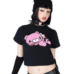 tričko dámské (top) KILLSTAR x GLOOMY the Naughty Grizzly - Friendship - Black - KSRA010681
