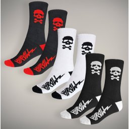 ponožky - set 3 páry HYRAW - SKULL - 262SCK02