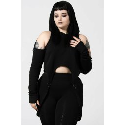 mikina dámská KILLSTAR - No Hang Ups Cropped - Black - KSRA004667