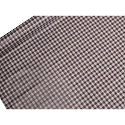 Ubrusovina PVC s textilním podkladem, barva 57 hnědá káro