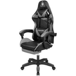 KRUGER & MATZ KM0790 Herní židle s podnožkou GX-150, černošedá