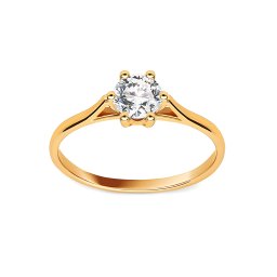 Prsten Reisa s lab-grown diamantem, žluté zlato ALLG008P