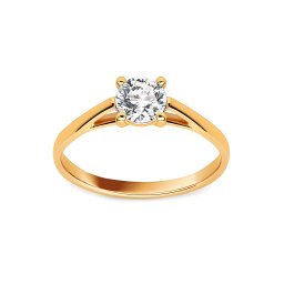 Prsten s lab-grown diamantem Isolde, žluté zlato ALLG010P