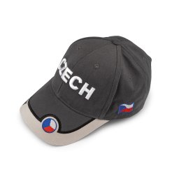 Bavlněná kšiltovka CZECH unisex, barva 5 šedá hematit