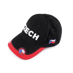 Bavlněná kšiltovka CZECH unisex, barva 6 černá