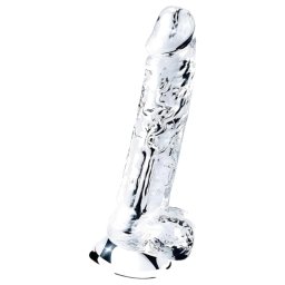 Lovetoy Flawless Clear - dildo s psavkou - 19 cm (prhledn)