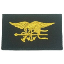 Nášivka NAVY SEAL velcro se zlatou výšivkou ČERNÁ
