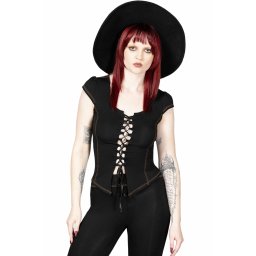 dámský korzetový top KILLSTAR - Midsummer Maypole - Black - KSRA008916
