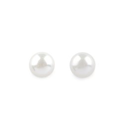 Perlové náušnice z nerezové oceli, barva 3 (8 mm) perlová