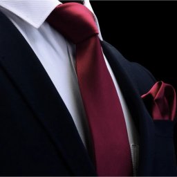 Gaira® Kravata a kapesníček 7061, Barva vínová