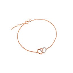 Náramek s diamantovým srdcem 0,050 ct IZBR002RN