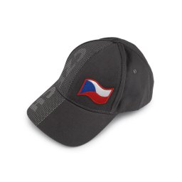Bavlněná kšiltovka CZECH unisex, barva 10 šedá