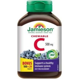 Jamieson Vitamín C 500 mg borůvka 120 cucacích tablet