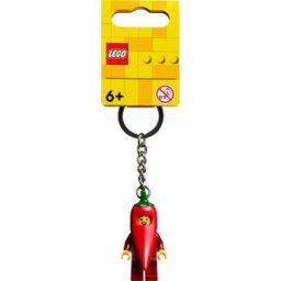 Lego Minifigurky 854234 Přívěsek na klíče – Dívka v kostýmu chilli papričky