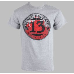 tričko pánské Black Sabbath - 13 Flame Circle - Grey - ROCK OFF - BSTS08MB