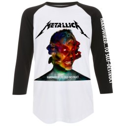tričko pánské s dlouhým rukávem Metallica - Hardwired Album Cover - White/Black - RTMTLBBWBHAR