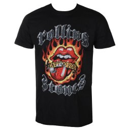 tričko pánské Rolling Stones - Flaming Tattoo - ROCK OFF - RSTEE19MB