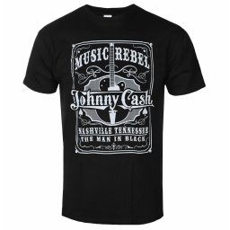 tričko pánské Johnny Cash - Music Rebel - BLACK - ROCK OFF - BILMAR00194
