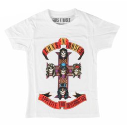 tričko dětské Guns N' Roses - Appetite For Destruction - WHITE - ROCK OFF - GNRTSP01BW