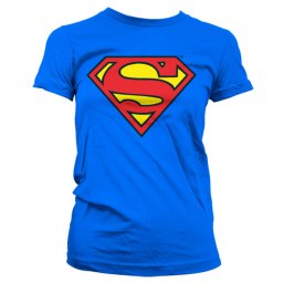 tričko dámské Superman - Shield - Blue - HYBRIS - WB-51-SUP002-H5-2-BL