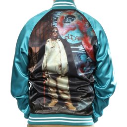 bunda pánská Notorious B.I.G.- Turqoise BP Satin - Blue - ROCK OFF - BILMAR00087BOMB