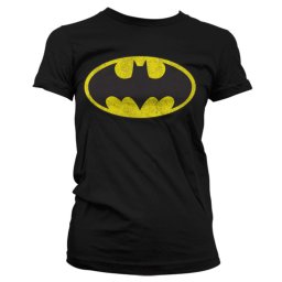dámské tričko Batman - Distressed Logo - Black - HYBRIS - WB-5-BAT004-H23-8-BK