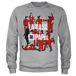 pánská mikina La Casa De Papel - Bella Ciao - Grey - HYBRIS - NFLX-3-LCDP003-H96-2-HG