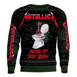 pánský svetr Metallica - Metal Up Your Ass Xmass - Black/Green - PLASTIC HEAD - PHDMTLXMAS2023