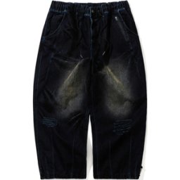 BS RABBIT DSXBS SUPER WIDE PINTUCK WAX REAL DENIM PANTS WORN MIDNIGHT DENIM M