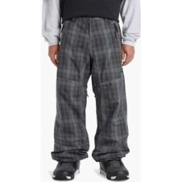 Quiksilver LIVE WIRE PANT MERCURY CHECK TRUE BLACK S