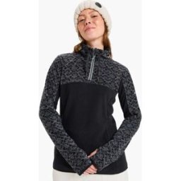 SAYNA HALF ZIP TRUE BLACK ROXYGRAM TONAL XS