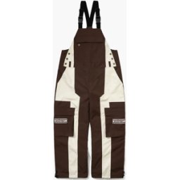 BS RABBIT CUT PANEL CARGO POCKET WIDE BIB DARK BROWN S
