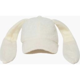 BS RABBIT BUNNY EAR FAUX FUR CAP CREAM One Size