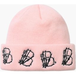 BS RABBIT SKELETAL HAND B EMBR BEANIE INDY PINK One Size